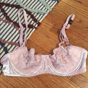 Victoria’s Secret Velvet Lace Balconette Bra